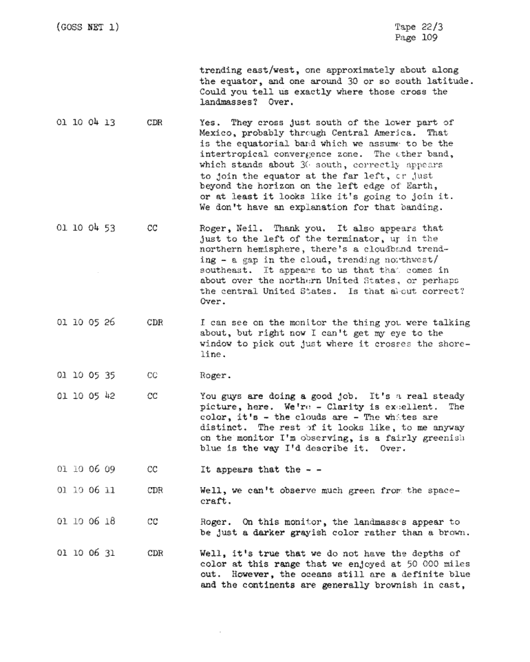 Page 111 of Apollo 11’s original transcript