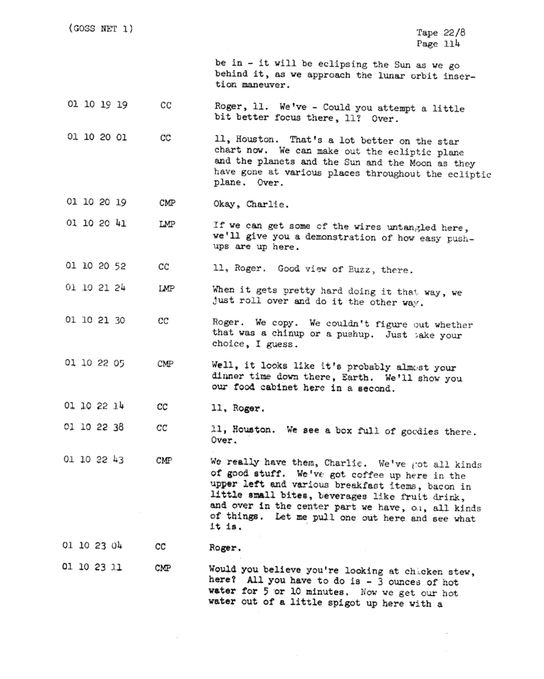 Page 116 of Apollo 11’s original transcript