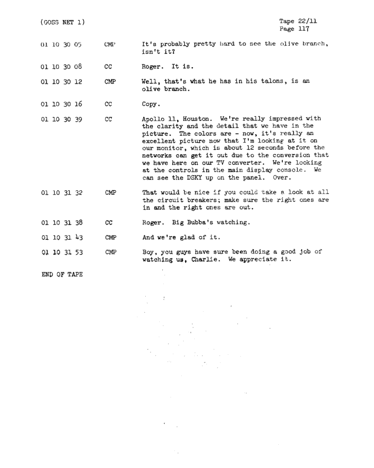 Page 119 of Apollo 11’s original transcript