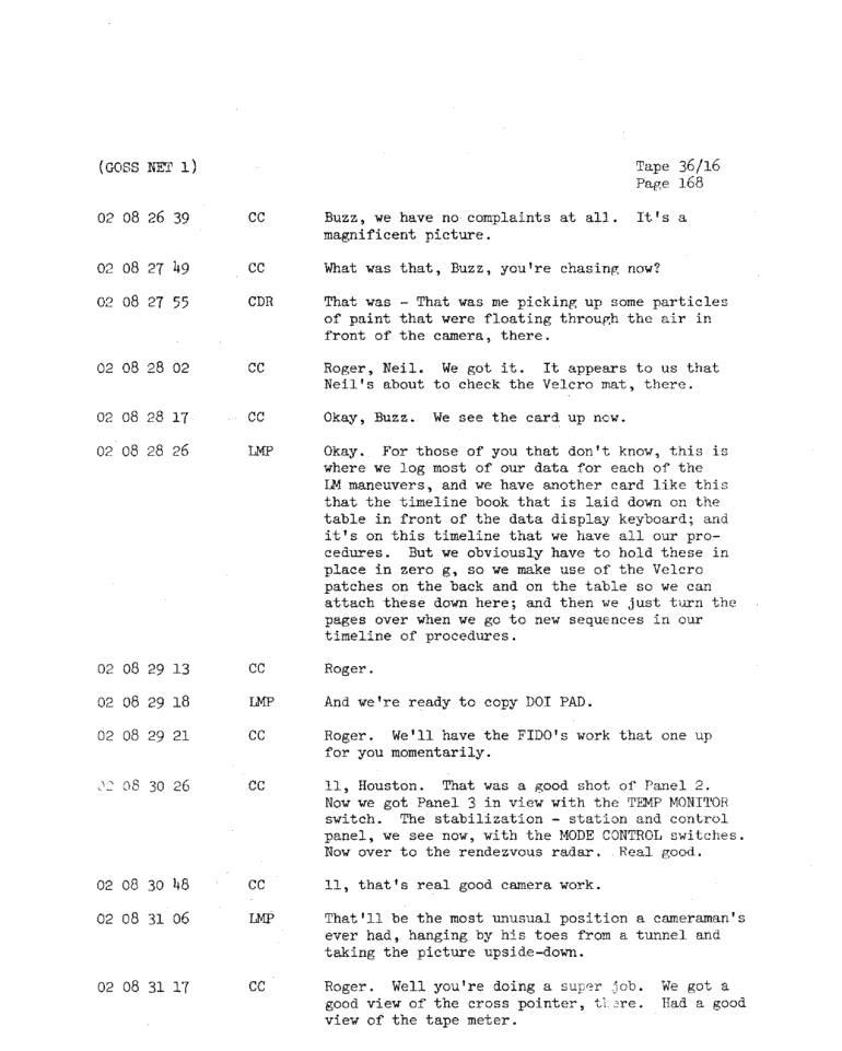 Page 170 of Apollo 11’s original transcript
