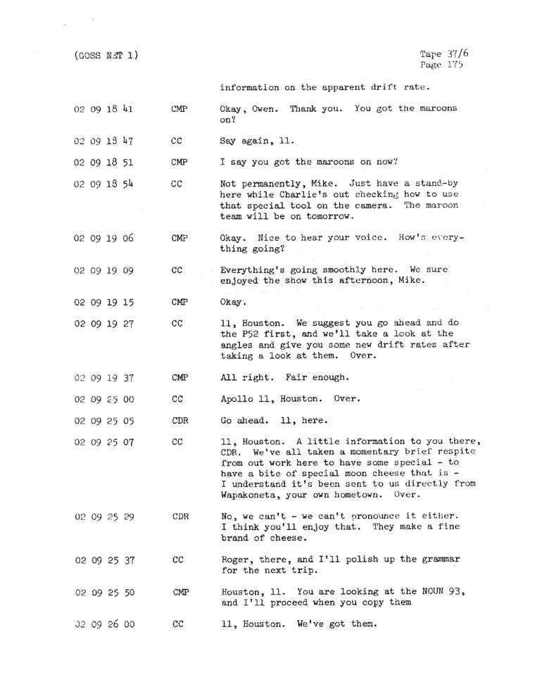 Page 177 of Apollo 11’s original transcript