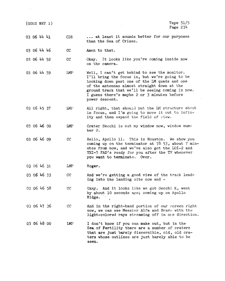 Page 236 of Apollo 11’s original transcript