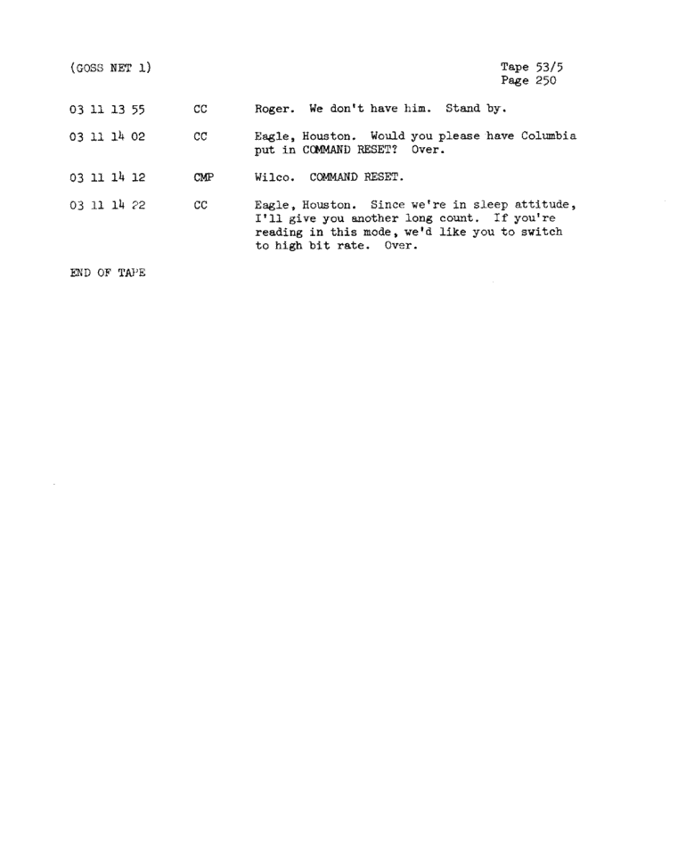 Page 252 of Apollo 11’s original transcript