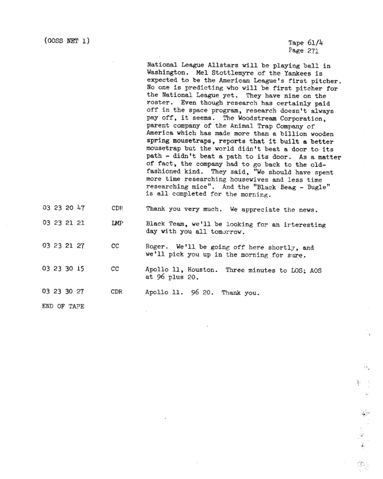 Page 273 of Apollo 11’s original transcript