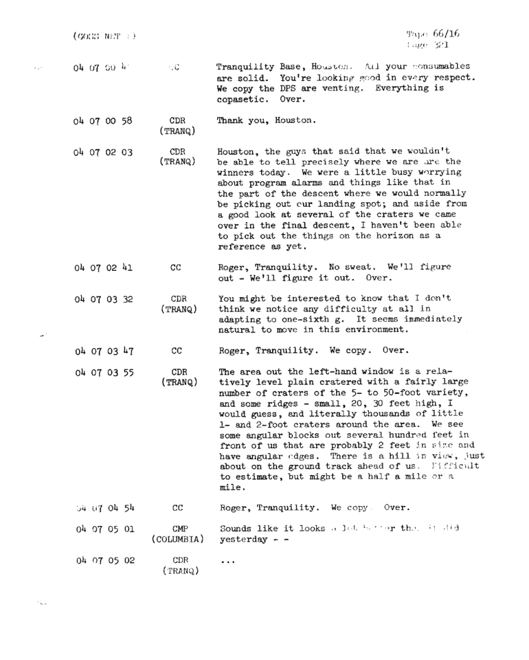Page 323 of Apollo 11’s original transcript