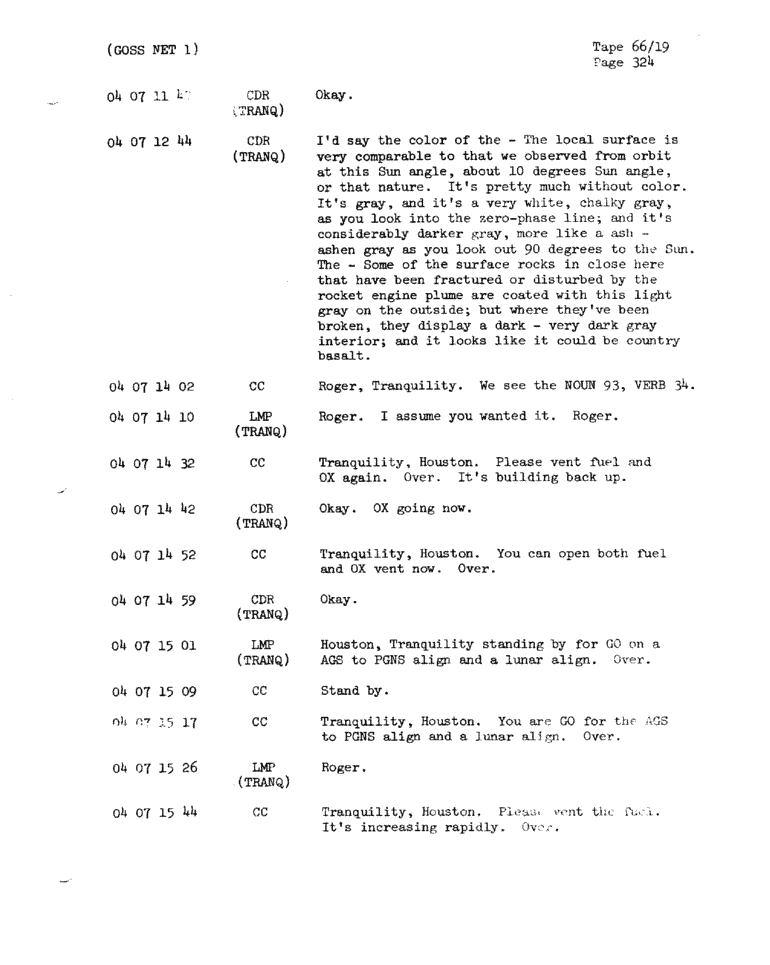 Page 326 of Apollo 11’s original transcript