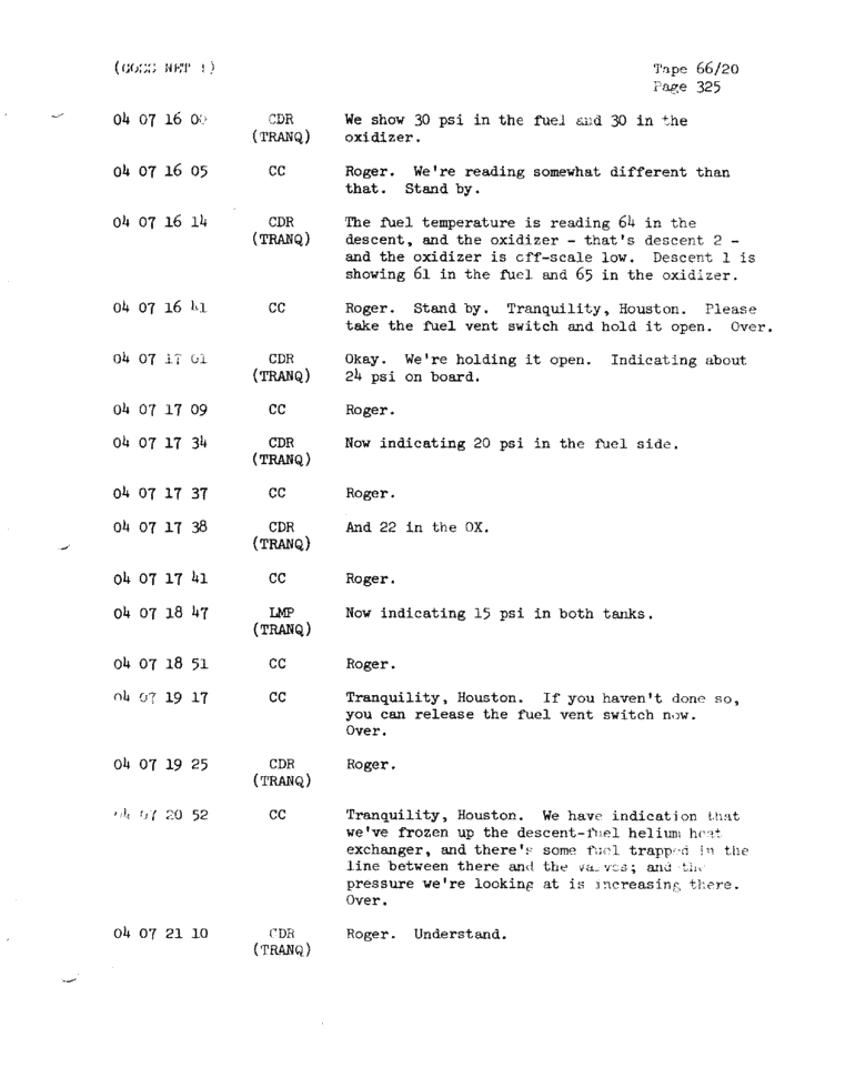 Page 327 of Apollo 11’s original transcript