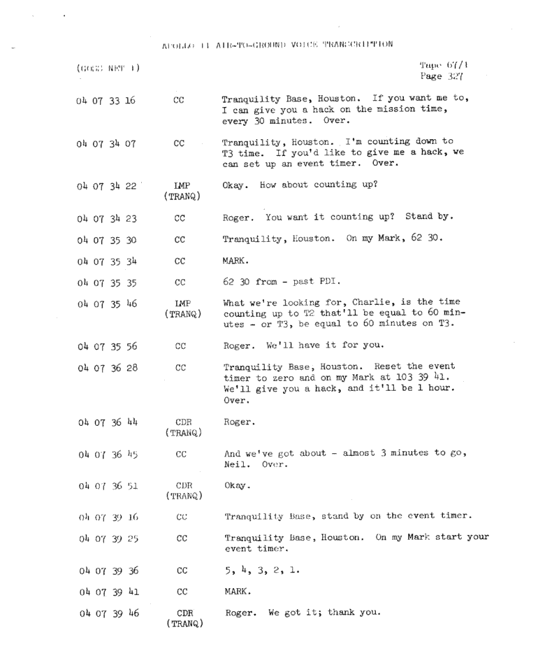 Page 329 of Apollo 11’s original transcript