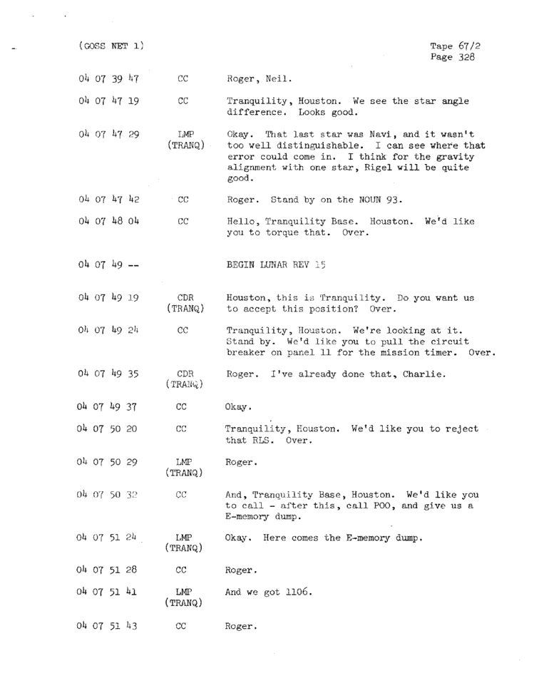 Page 330 of Apollo 11’s original transcript