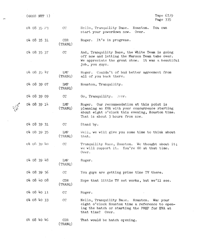 Page 337 of Apollo 11’s original transcript