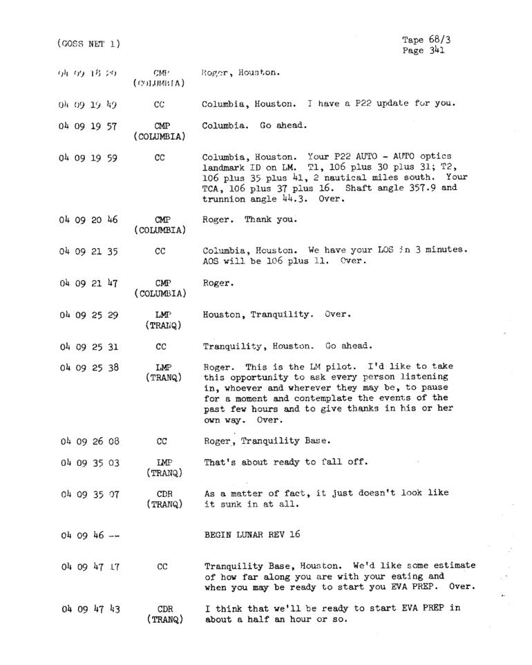 Page 343 of Apollo 11’s original transcript