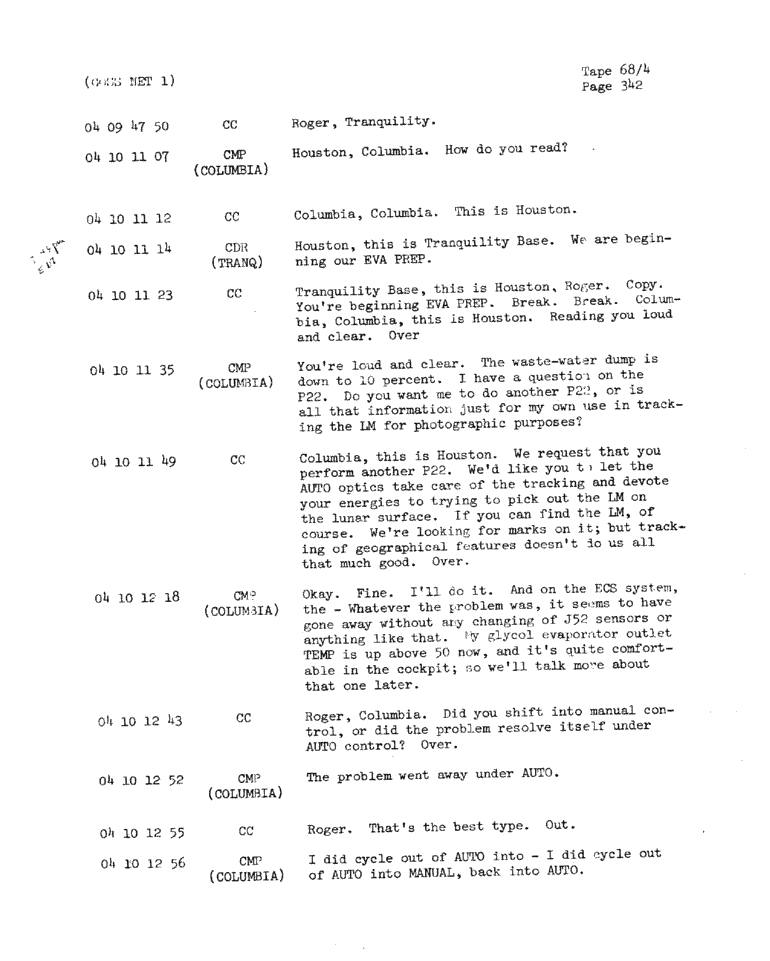 Page 344 of Apollo 11’s original transcript