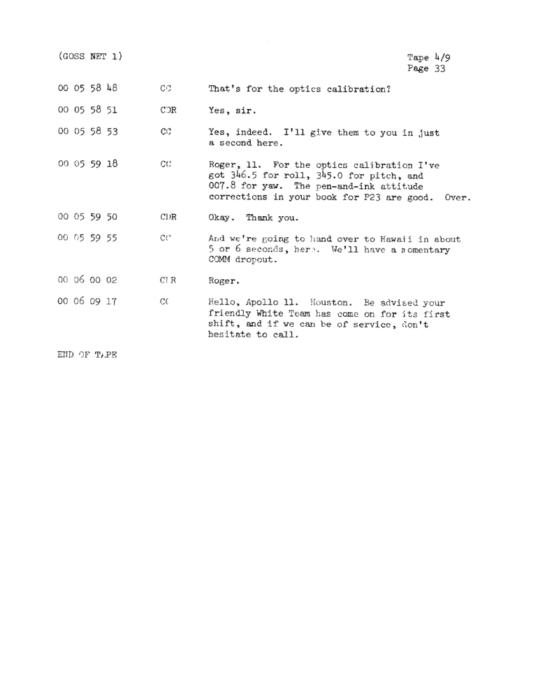 Page 35 of Apollo 11’s original transcript
