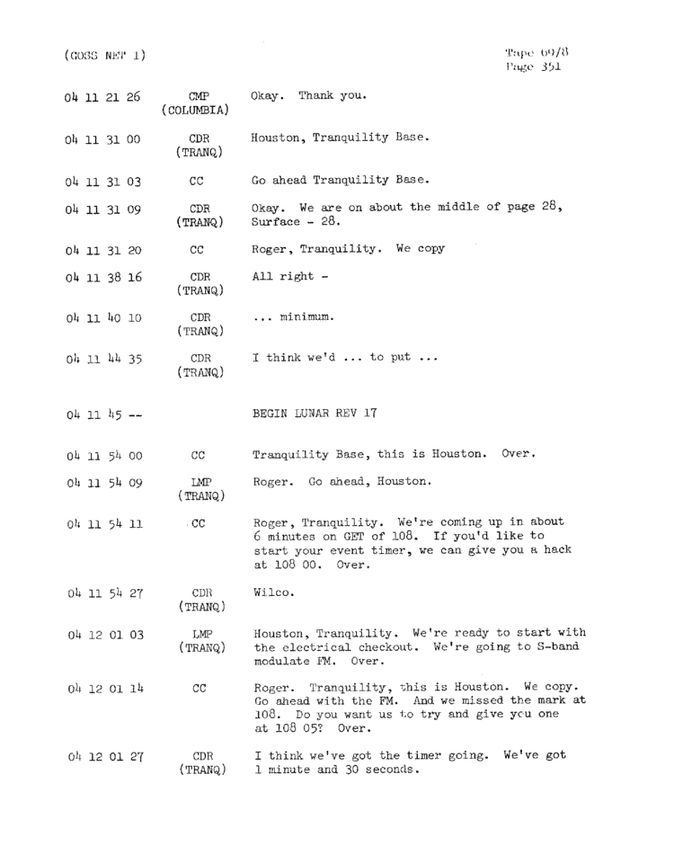 Page 353 of Apollo 11’s original transcript