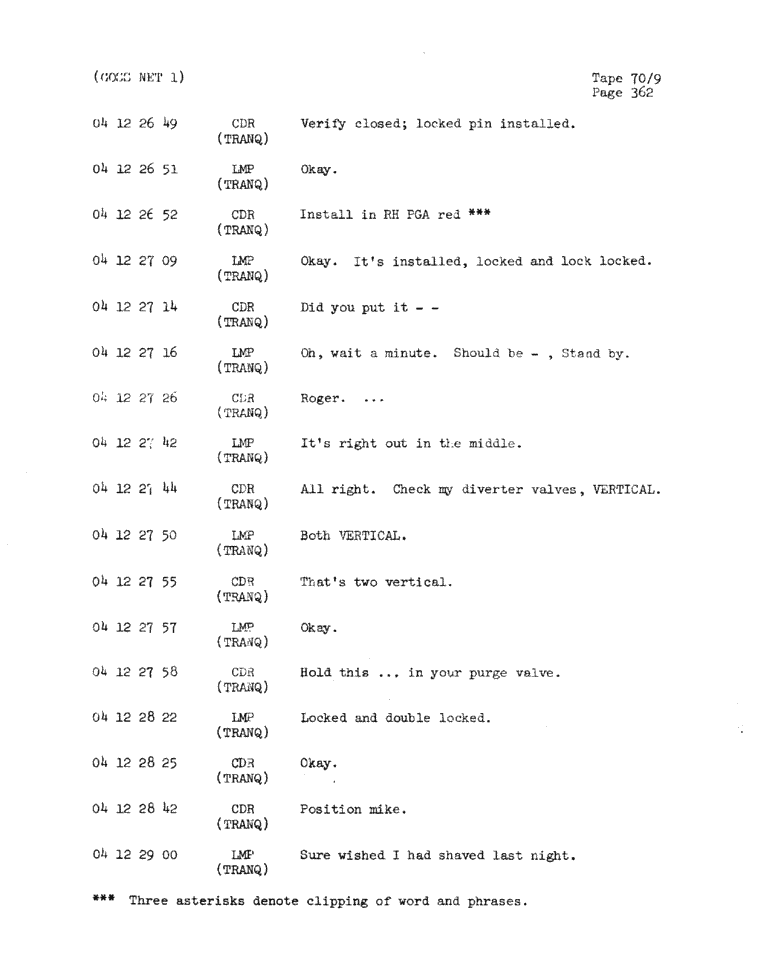 Page 364 of Apollo 11’s original transcript