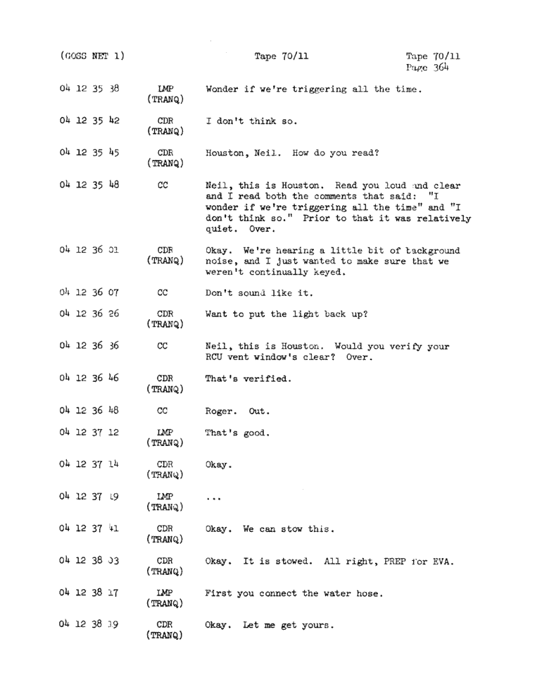 Page 366 of Apollo 11’s original transcript
