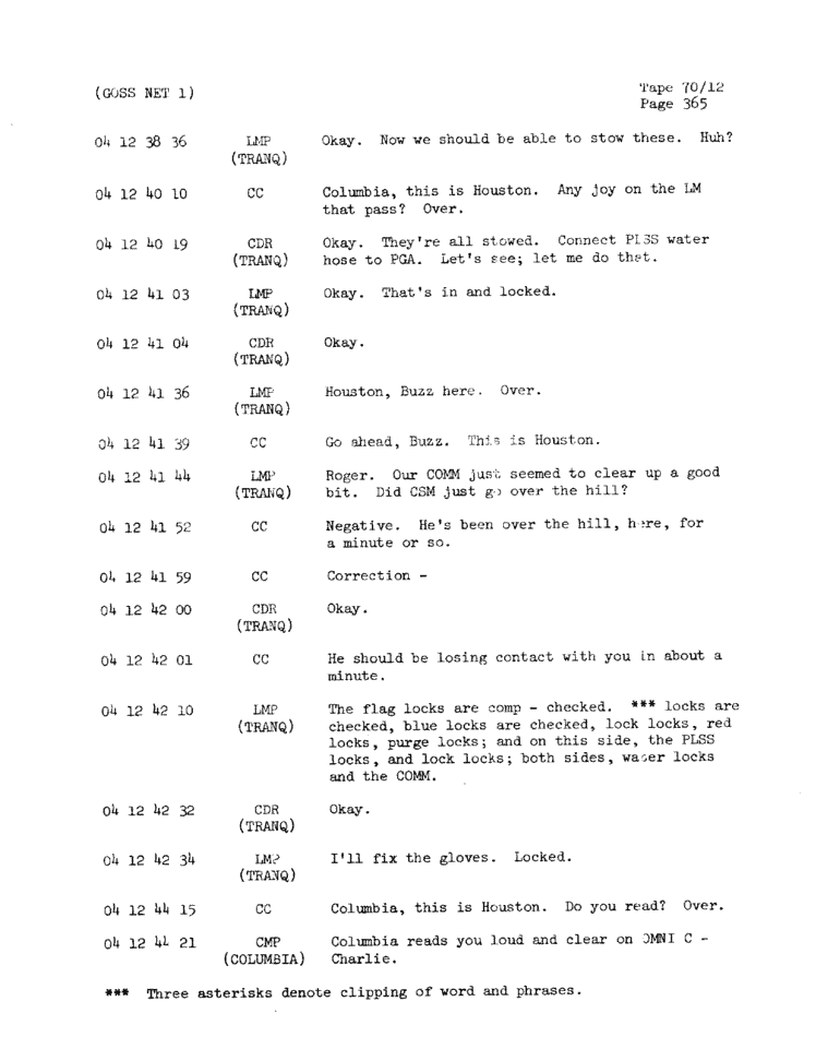 Page 367 of Apollo 11’s original transcript