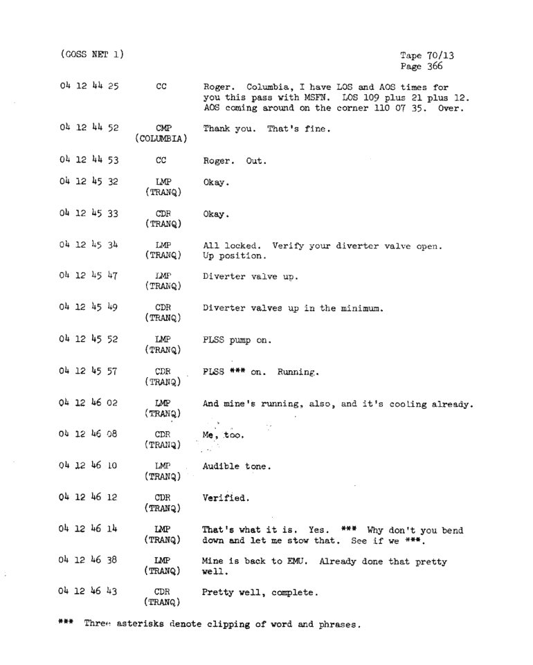 Page 368 of Apollo 11’s original transcript