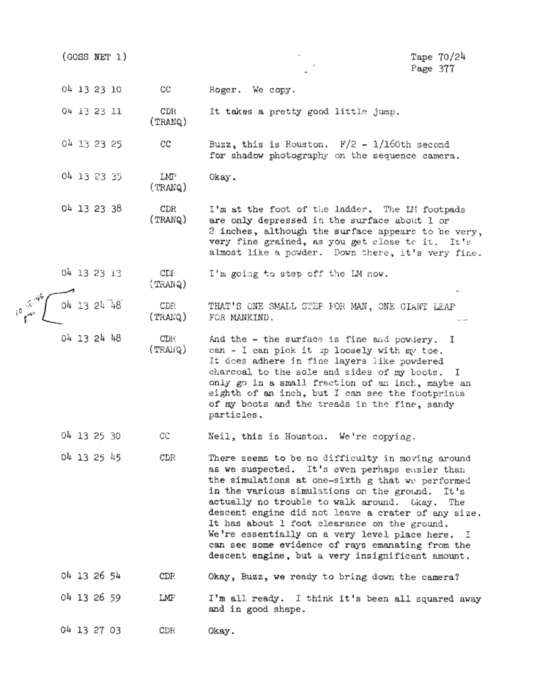 Page 379 of Apollo 11’s original transcript
