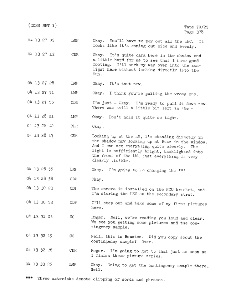 Page 380 of Apollo 11’s original transcript