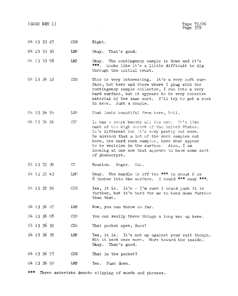 Page 381 of Apollo 11’s original transcript