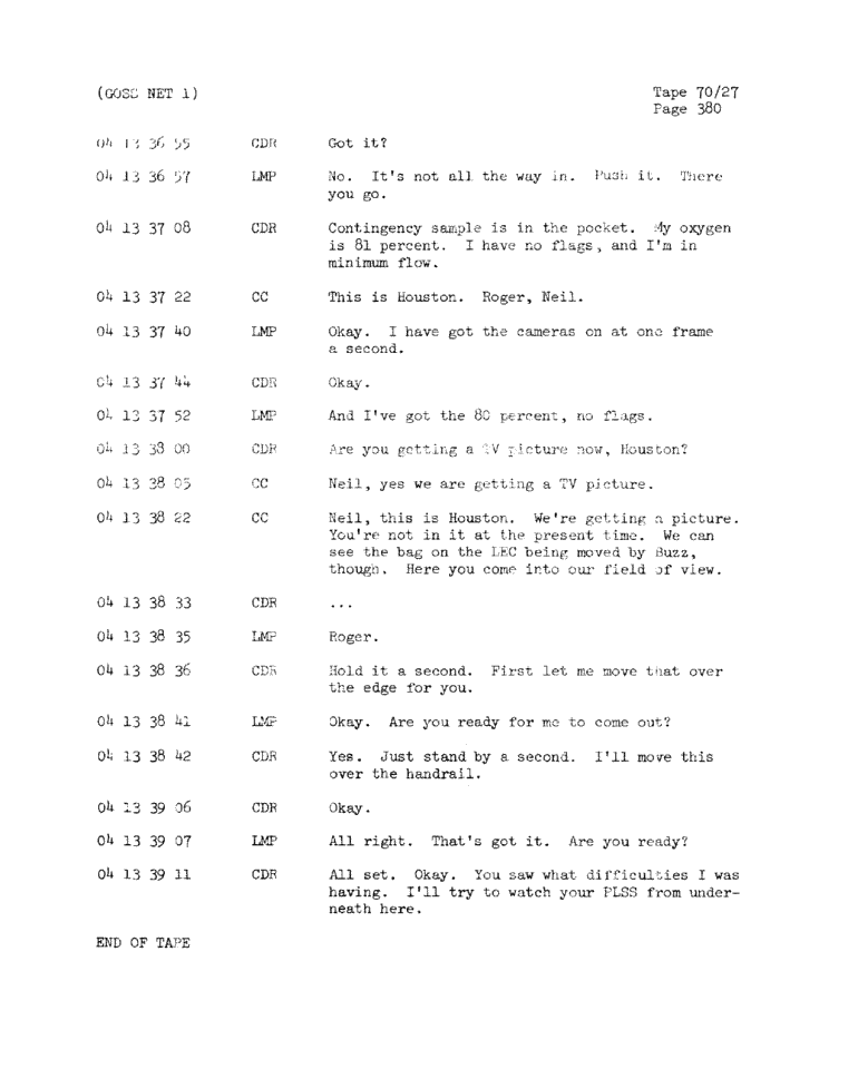 Page 382 of Apollo 11’s original transcript