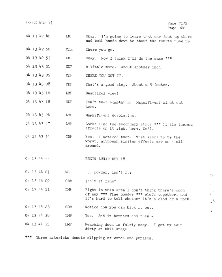 Page 384 of Apollo 11’s original transcript