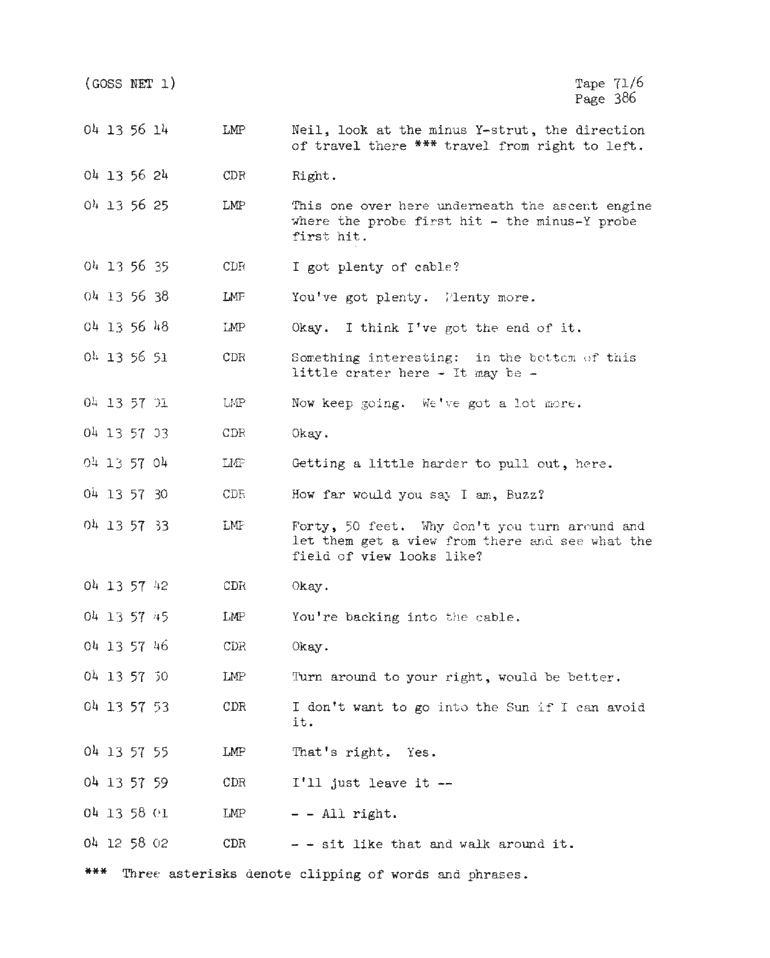 Page 388 of Apollo 11’s original transcript