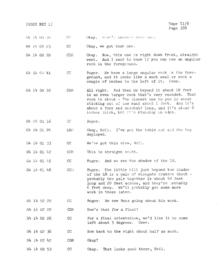 Page 390 of Apollo 11’s original transcript