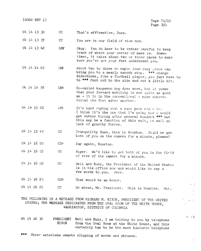 Page 393 of Apollo 11’s original transcript