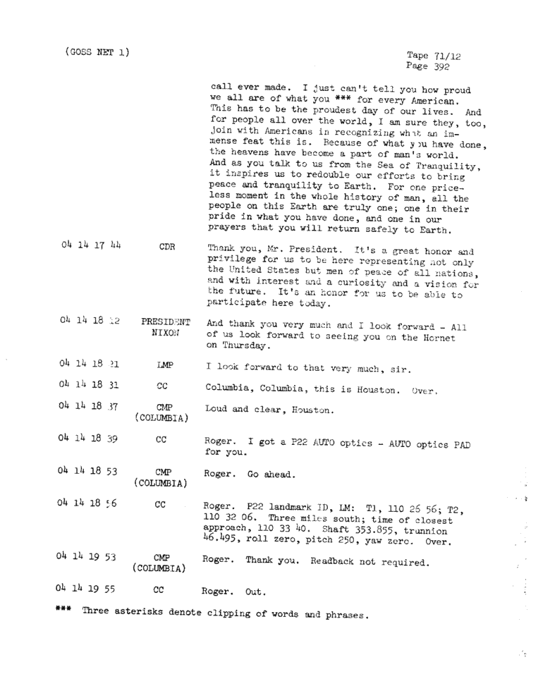 Page 394 of Apollo 11’s original transcript