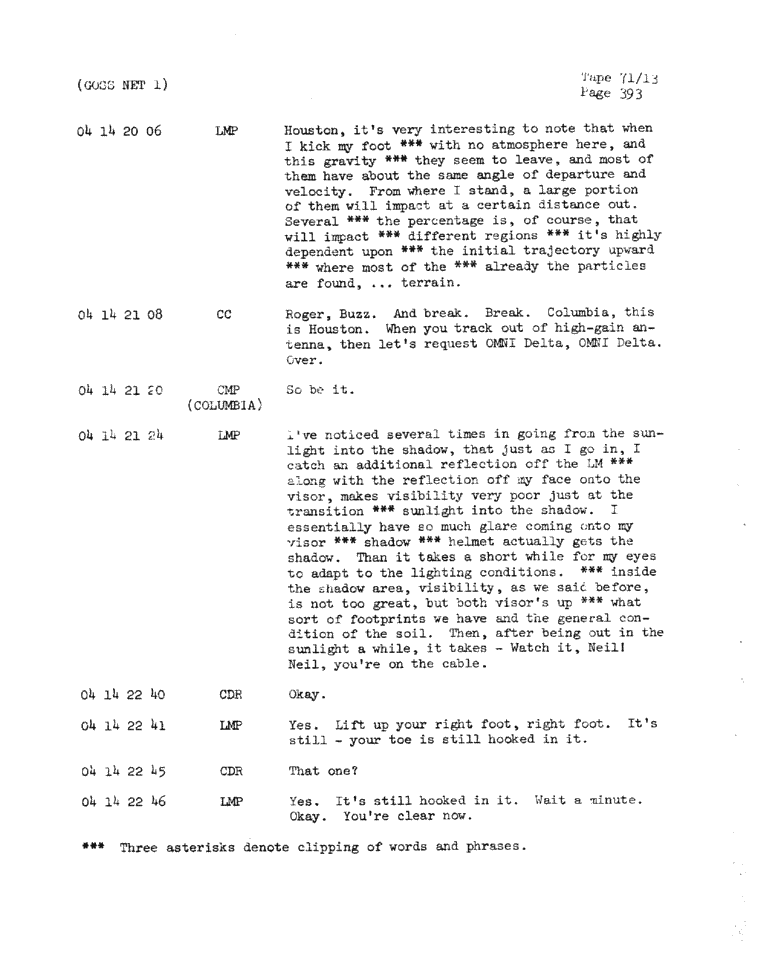 Page 395 of Apollo 11’s original transcript