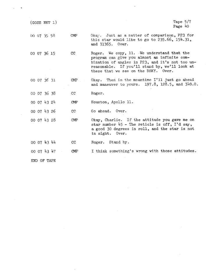 Page 42 of Apollo 11’s original transcript