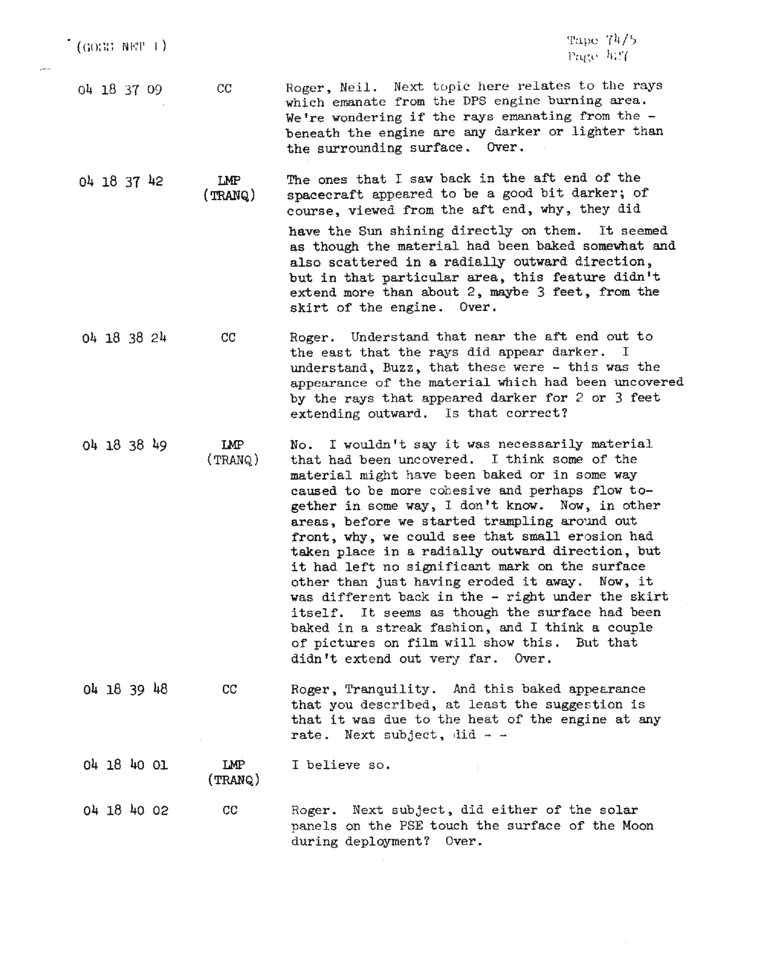 Page 429 of Apollo 11’s original transcript