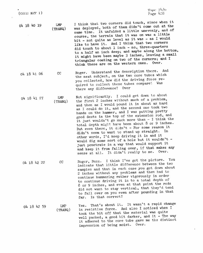 Page 430 of Apollo 11’s original transcript