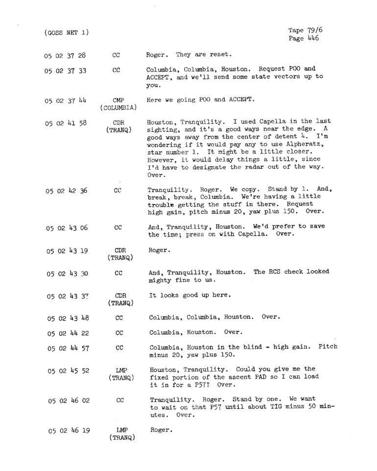 Page 448 of Apollo 11’s original transcript