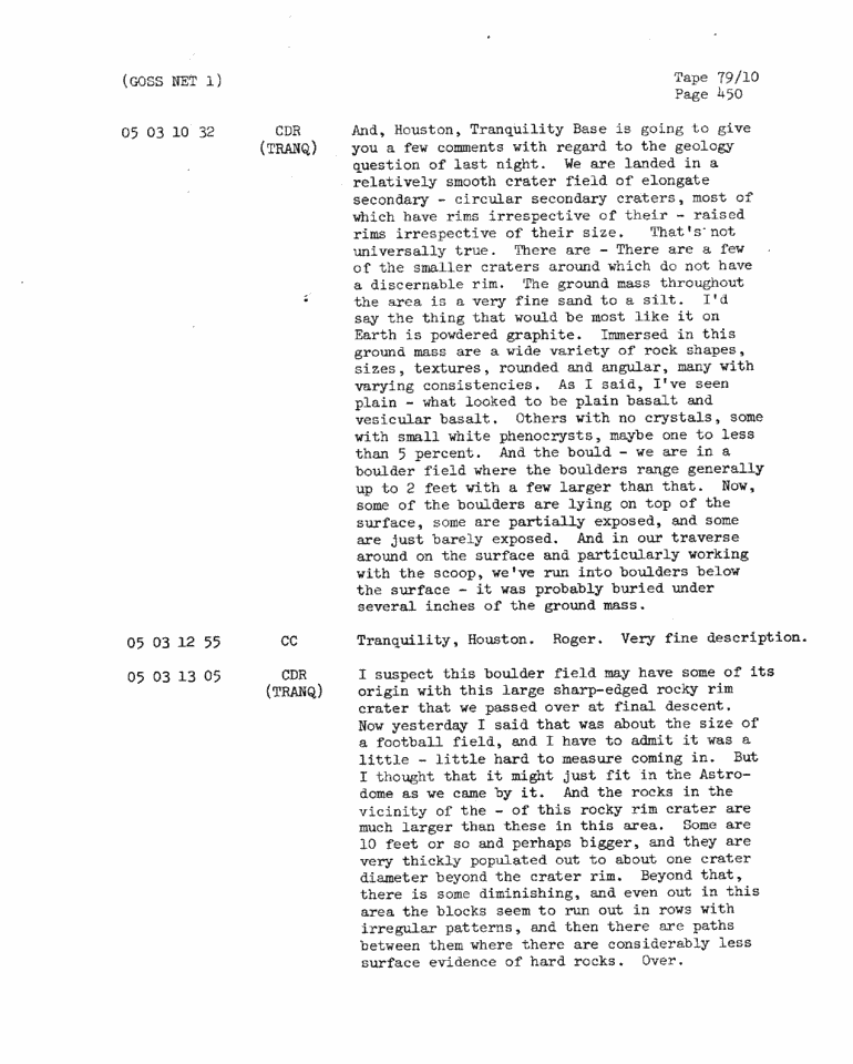 Page 452 of Apollo 11’s original transcript