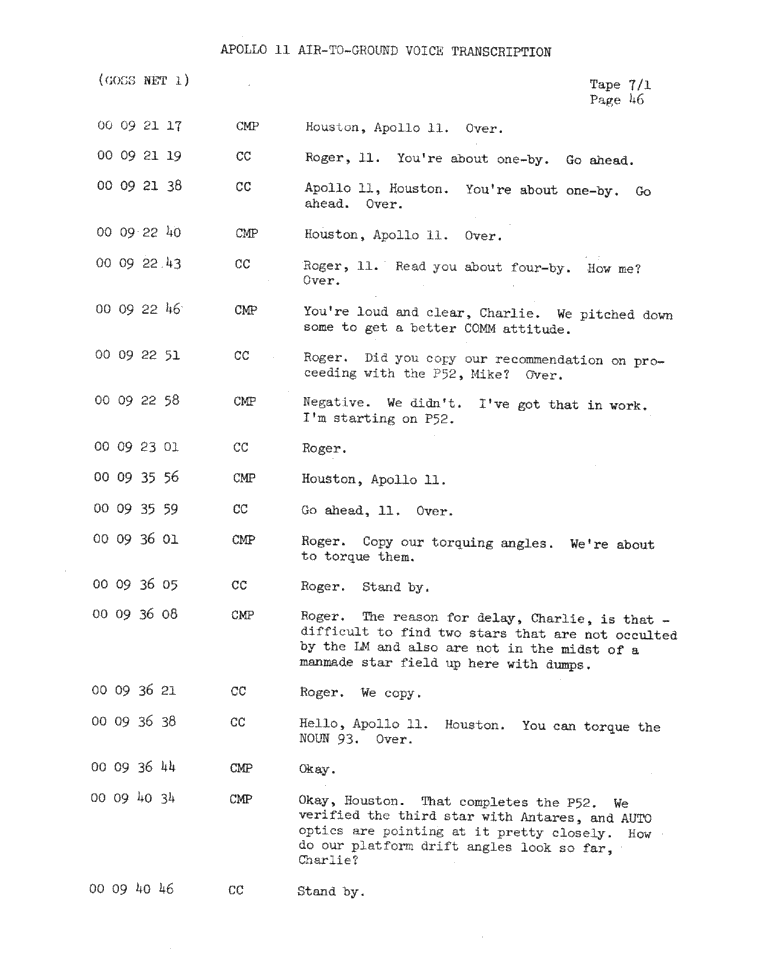 Page 48 of Apollo 11’s original transcript