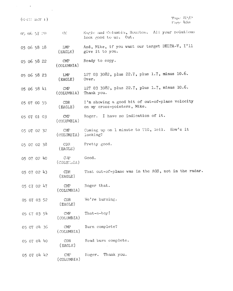 Page 482 of Apollo 11’s original transcript