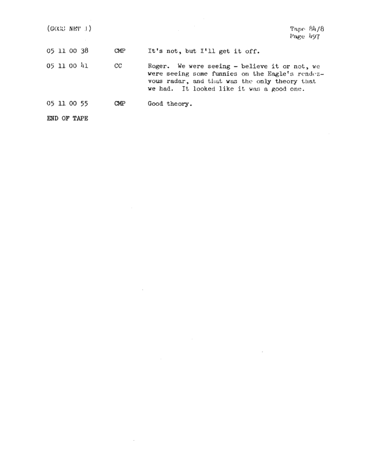 Page 499 of Apollo 11’s original transcript