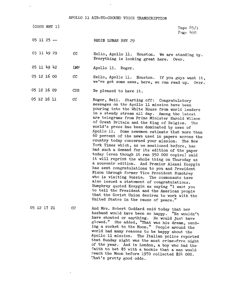 Page 500 of Apollo 11’s original transcript