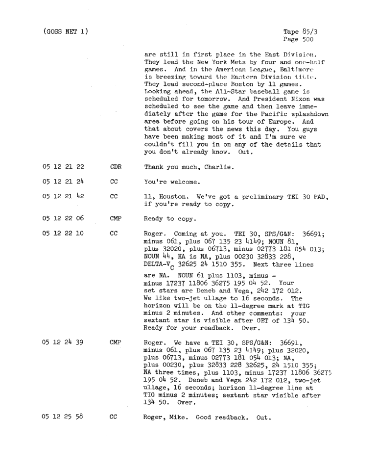 Page 502 of Apollo 11’s original transcript