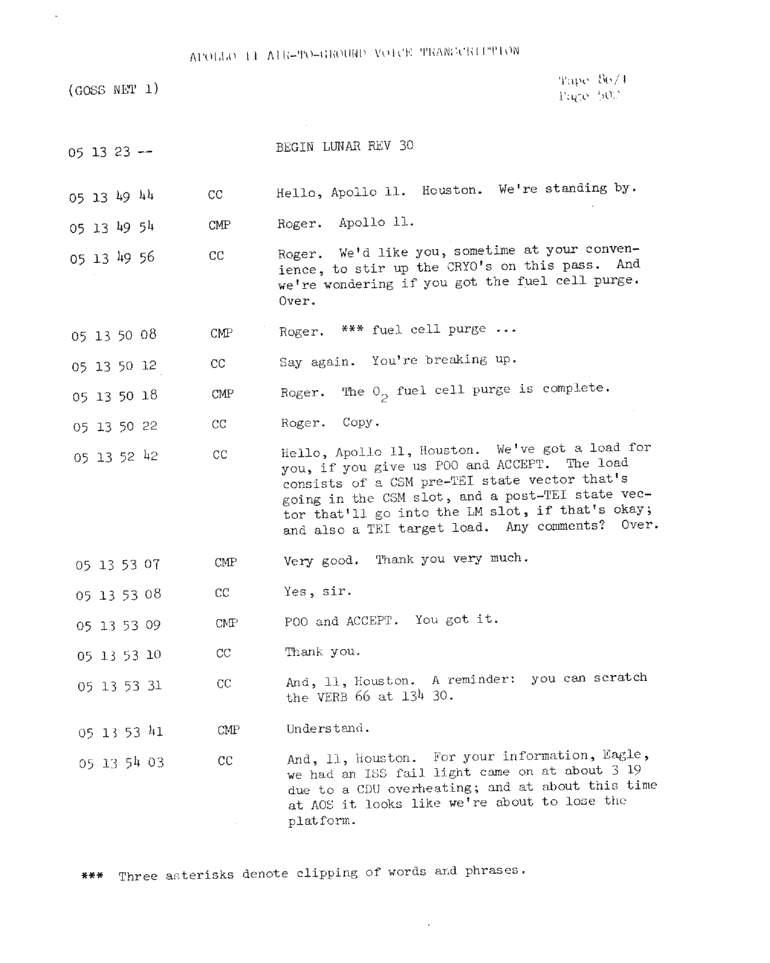 Page 504 of Apollo 11’s original transcript
