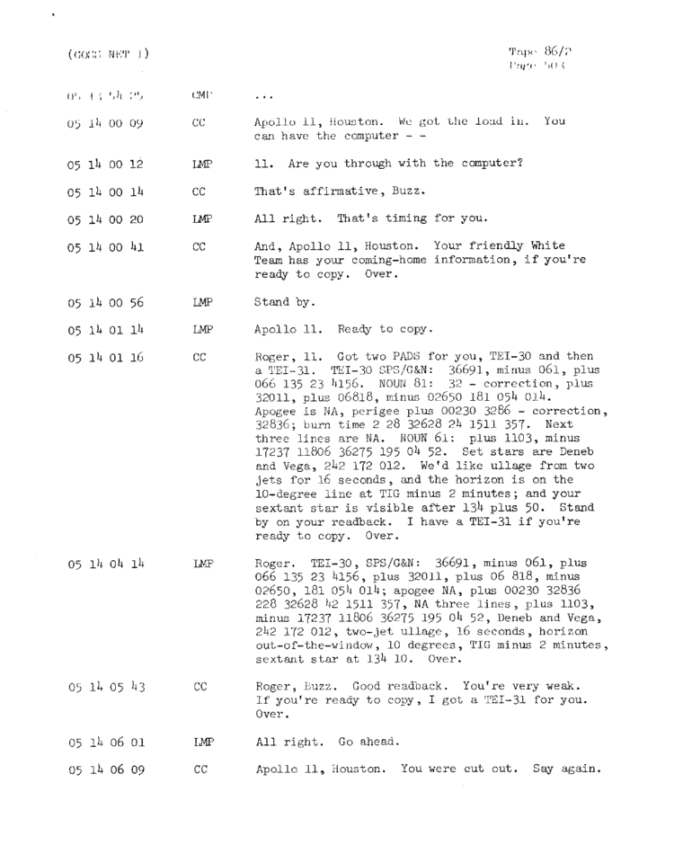 Page 505 of Apollo 11’s original transcript