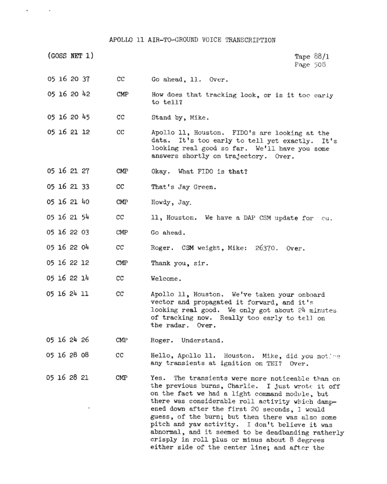 Page 510 of Apollo 11’s original transcript