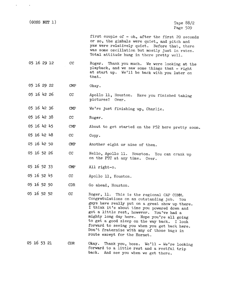 Page 511 of Apollo 11’s original transcript