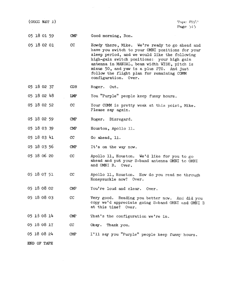 Page 517 of Apollo 11’s original transcript