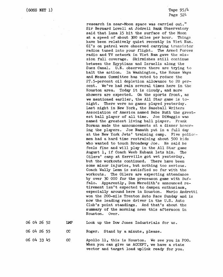 Page 526 of Apollo 11’s original transcript