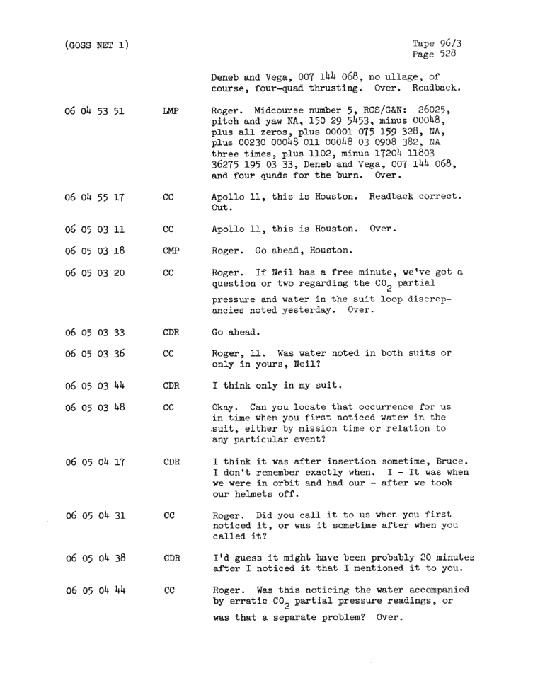 Page 530 of Apollo 11’s original transcript