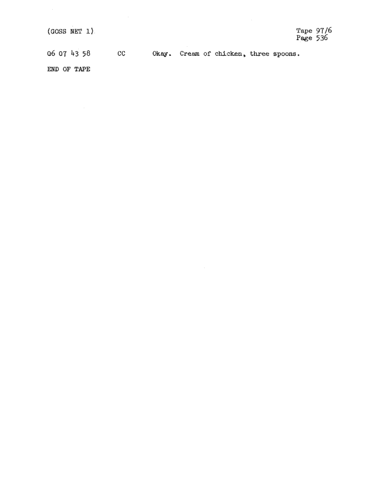 Page 538 of Apollo 11&rsquo;s original transcript